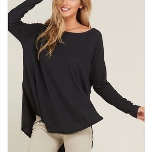 Black Ribbed essential top